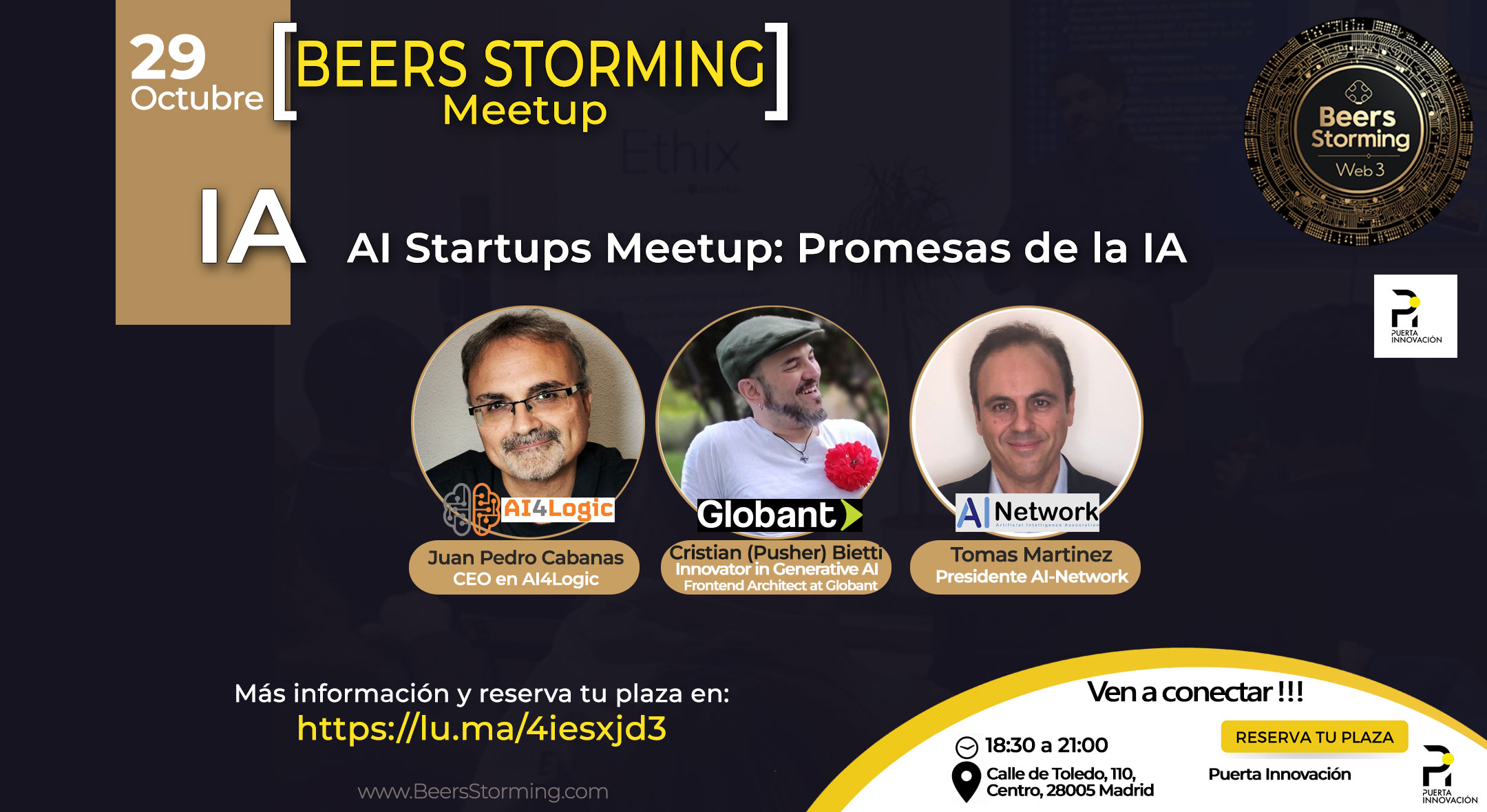 29 de octubre de 2024: AI Startups Meetup: Promesas de la IA